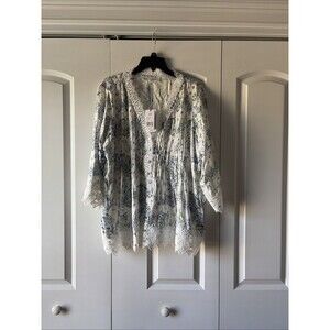 Chelsea & Theodore Blouse Size 1X NWT White Lightweight